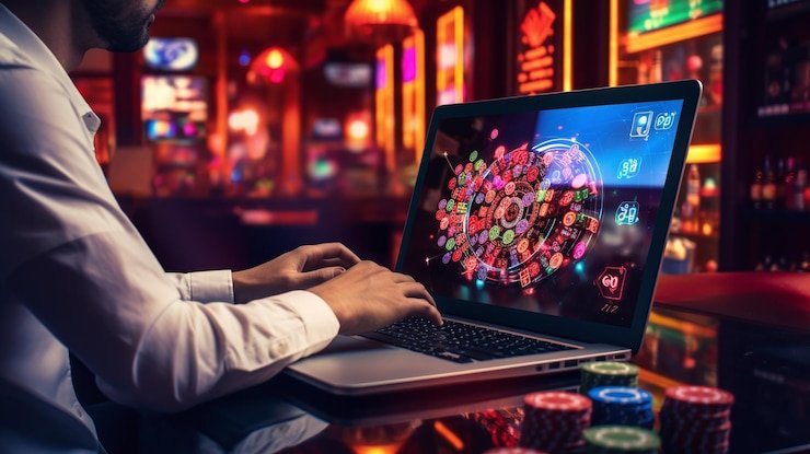 Pengguna di Surabaya mengakses live casino togelone melalui browser smartphone saat malam hari